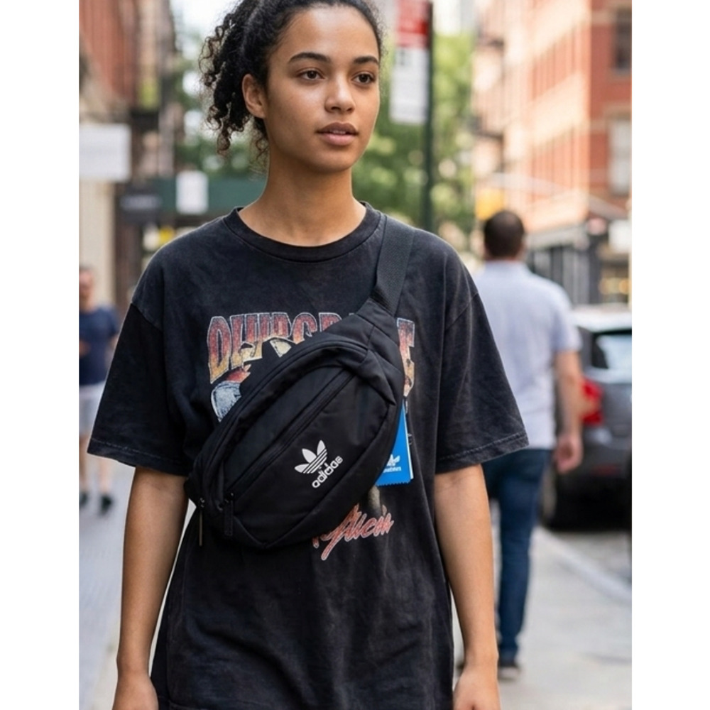 Adidas Originals National Waist Pack Black Fanny Pack Crossbody Belt Bag OS‎
